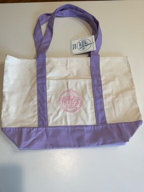 Trade Joe’s Lavender Canvas Tote Bag Large NWT
